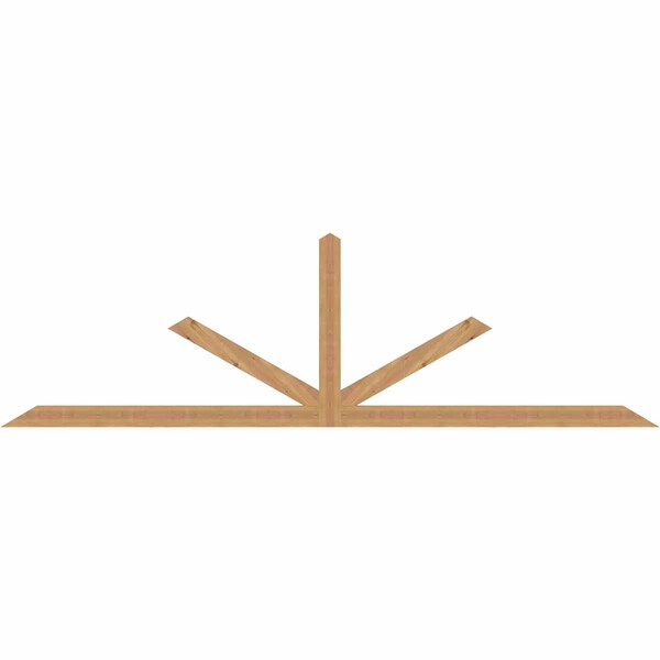 Ekena Millwork Saratoga Timber Gable Bracket, Western Red Cedar, 108"W x 31 1/2"H x 1 1/2"D x 3 1/2"F, 7/12 Pitch GBW108X31X0204SAR00SWR - main